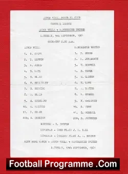 Aston Villa v Manchester United 1981 – Reserves – Mark Hughes