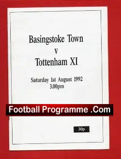 Basingstoke Town v Tottenham 1992 – Friendly Match