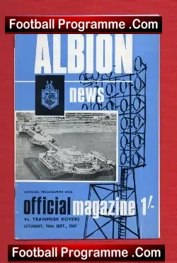 Brighton Hove Albion v Tranmere Rovers 1967