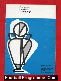 BSC Young Boys v Limerick 1960 - European Cup - Swiss - football programme