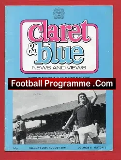 Burnley v Chelsea 1974 - football programme