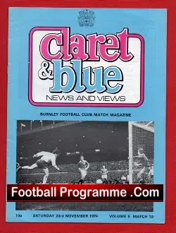 Burnley v Newcastle United 1974