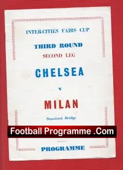 Chelsea v Inter Milan 1964 - Fairs Cup - Pirate Programme - football programme