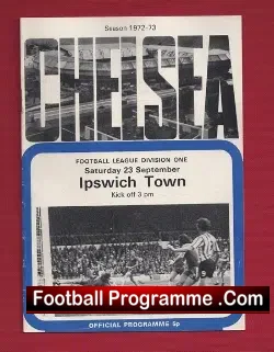 Chelsea v Ipswich Town 1972 - football programme