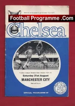 Chelsea v Manchester City 1971 - football programme