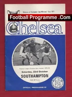 Chelsea v Southampton 1971 - football programme