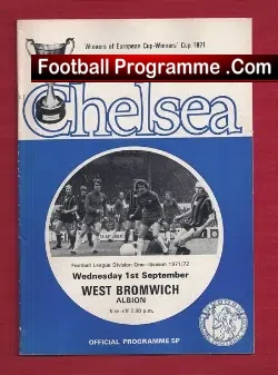 Chelsea v WBA 1971 - football programme