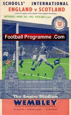England v Scotland 1952 – Wembley – Schools – Duncan Edwards