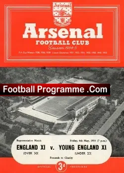 England v Young England 1955 – at Arsenal – Haynes