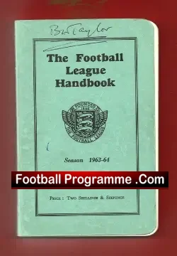 Football League Handbook 1963 - 1964 - football memorabilia