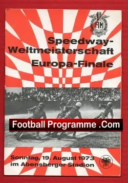 Germany European Speedway Final Programme 1973