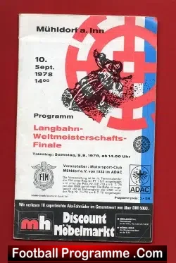 Germany Langbahn Speedway Final Longtrack 1978