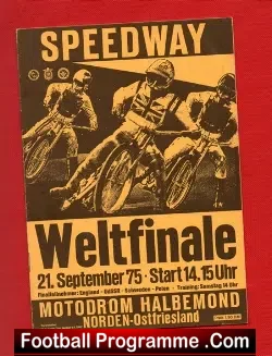 Germany Speedway Programme 1975 – Weltfinale 75