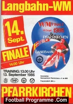 Germany Speedway Programme 1986 – Langbahn Final
