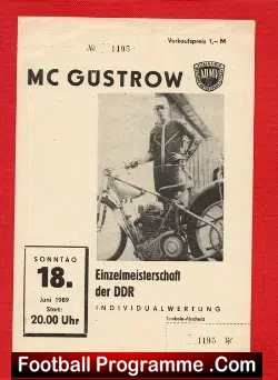 Germany Speedway Programme 1989 – East Germany