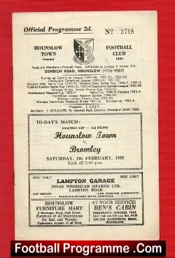 Hounslow Town v Bromley 1955