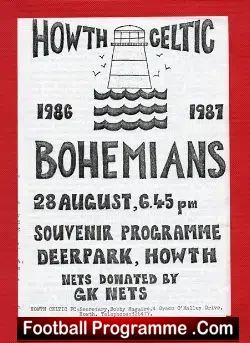 Howth Celtic v Bohemian 1986 – Ireland