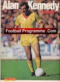 Liverpool Alan Kennedy Signed Picture - football memorabilia