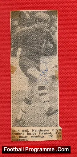 Manchester City Colin Bell Autograph Signed Picture - football memorabilia