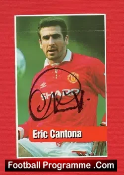 Manchester United Eric Cantona Signed Magazine Picture - football memorabilia