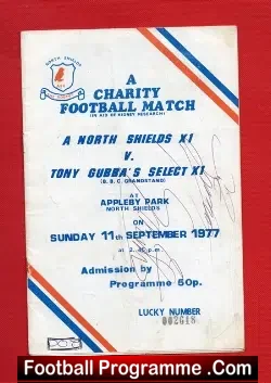North Shields v Tony Gubba Select 1977 – Multi Autographs
