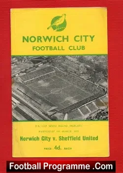 Norwich City v Sheffield United 1959 – FA Cup Replay