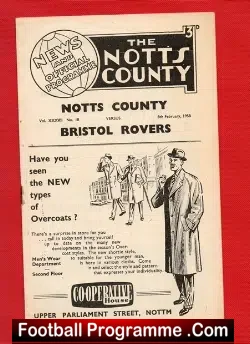 Notts County v Bristol Rovers 1958 – Postponed Match
