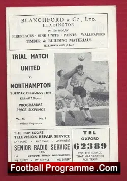 Oxford United v Northampton 1963 – Trial Match