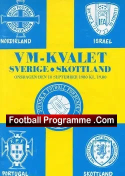 Portugal v Scotland 1980 - Plus Israel + Ireland - football programme