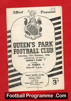 Queens Park v St Mirren 1956