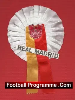 Real Madrid Football Club Old Football Rosette 1960's - football memorabilia