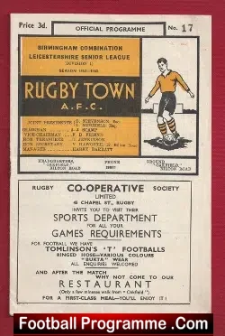 Rugby Town v Moira United 1952