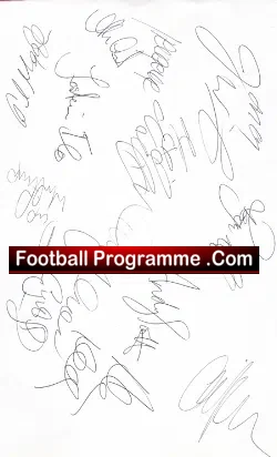 Sheffield United Football Team Signed Sheet 1993/94 - football programme