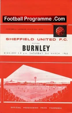 Sheffield United v Burnley 1963 - football programme
