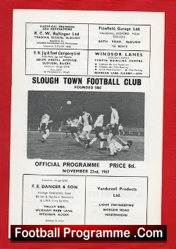 Slough Town v Crawley Town 1967