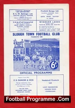 Slough Town v Finchley 1967