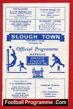 Slough Town v Finchley 1967