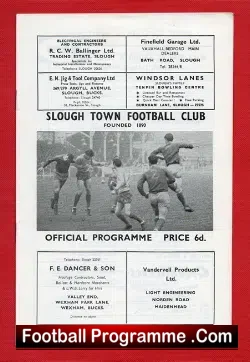 Slough Town v Hertford Town 1968 – Mithras Cup