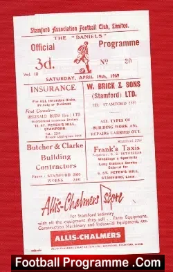 Stamford v Alfreton Town 1969