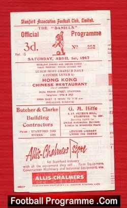 Stamford v Skegness Town 1967