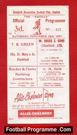Stamford v Skegness Town 1967