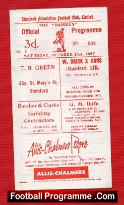 Stamford v Spalding United 1967