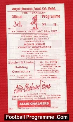 Stamford v Sutton Town 1967
