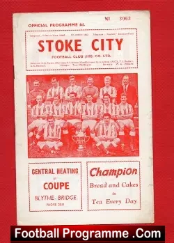 Stoke City v Burnley 1963 - football programme