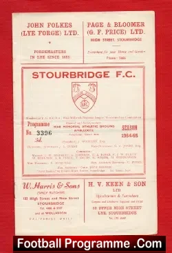Stourbridge v Brierley Hill Alliance 1964