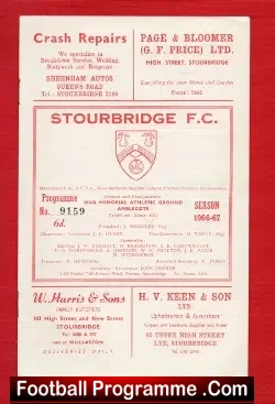 Stourbridge v Cinderford Town 1967