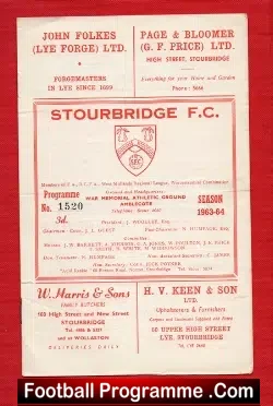 Stourbridge v Hednesford 1963
