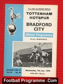 Tottenham Hotspur v Bradford City 1970