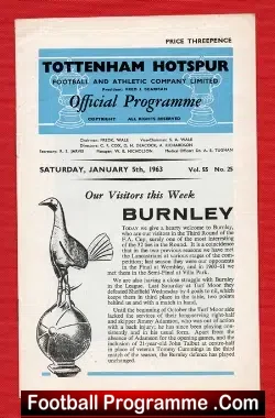 Tottenham Hotspur v Burnley 1963
