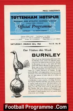 Tottenham Hotspur v Burnley 1963